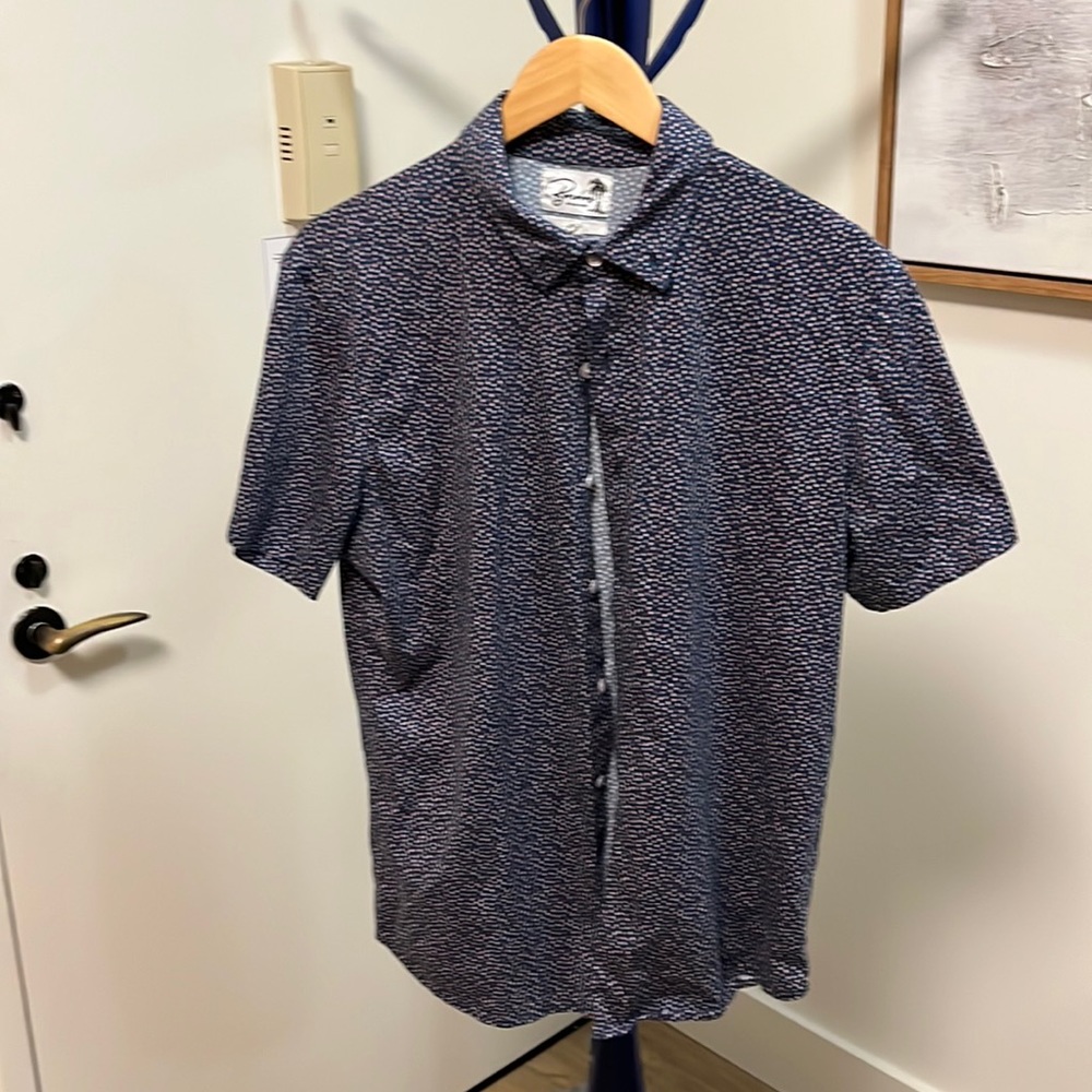 Bonobos - Short Sleeve Floral Print Shirt - Size L Slim Fit